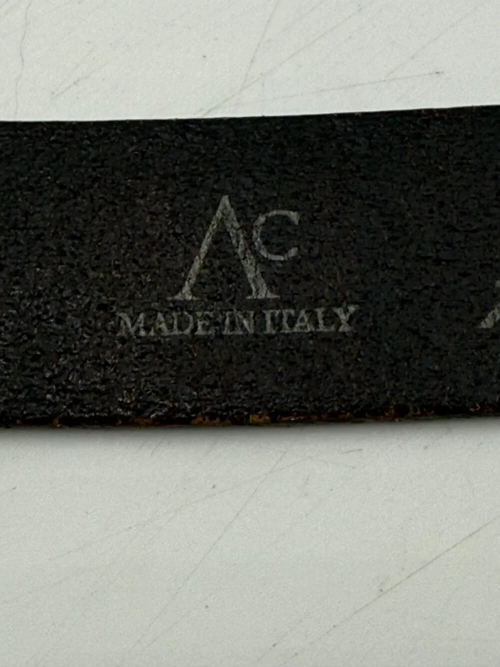 Arturo Calle Italian Leather Belt Size 40 Brown Silver Buckle 1.25